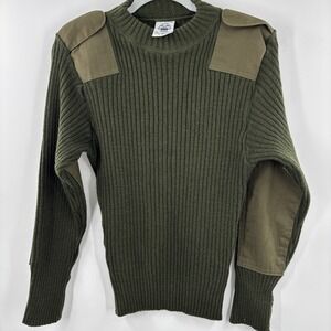 Defense Logistics Agency Wool Sweater Men's 38‎ Small Military Green DSCP